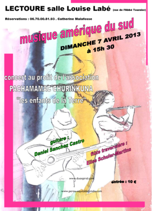 Affiche du concert à Lectoure le 4 avril 2013